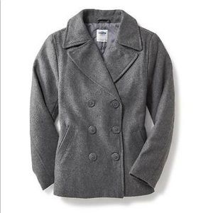 Old Navy XXL Plus size Wool Gray Pea Coat / Jacket